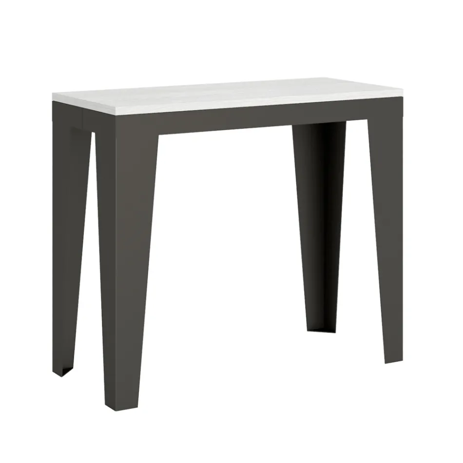 Rozkładana konsola do 300 cm z drewnianych mikrocząstek Made in Italy – Flamber Viadurini