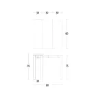 Wysuwana konsola do 90 cm z melaminy i metalu Wyprodukowano we Włoszech - Torba Viadurini