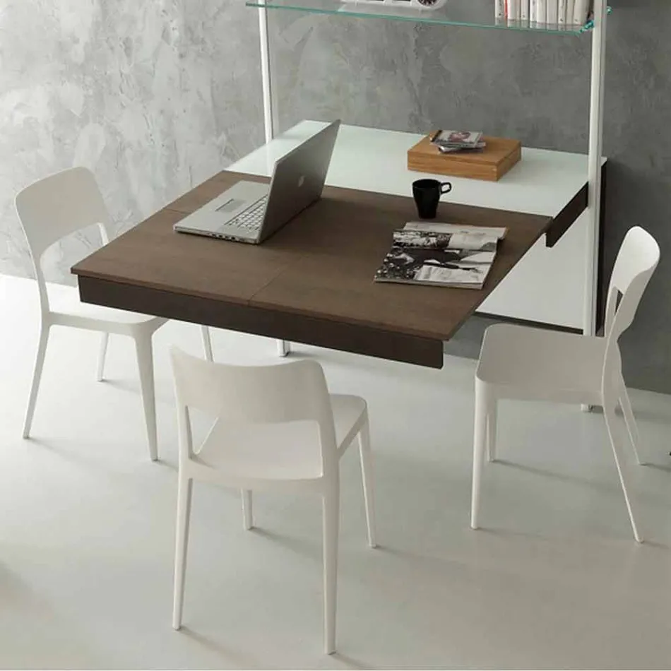 Wysuwana konsola kryształowa z metalową konstrukcją Wyprodukowana we Włoszech - jod Viadurini