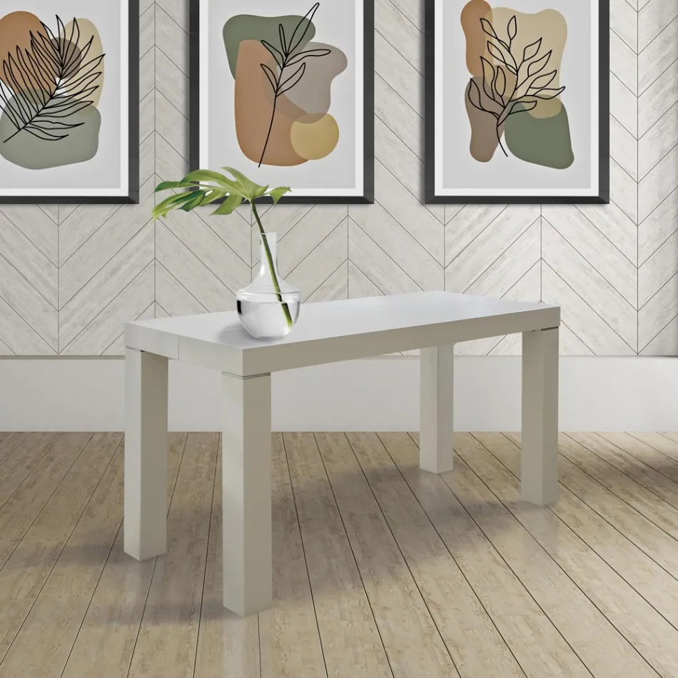 Wysuwana konsola z drewna jesionowego z rozszerzeniami Made in Italy - Gandalf Viadurini