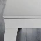 Wysuwana konsola z szarego lakierowanego drewna jesionu - dzięcioł Viadurini