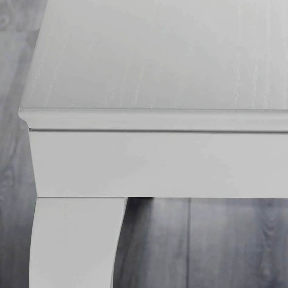 Wysuwana konsola z szarego lakierowanego drewna jesionu - dzięcioł Viadurini