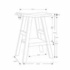 Nowoczesna konsola łazienkowa z naturalnego drewna tekowego z bocznymi haczykami - Zacary Viadurini