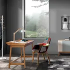 Konsola z biurkiem PC z płyty MDF i drewna - Piłka nożna Viadurini