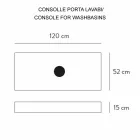 Konsola łazienkowa z umywalką i półką z kamionki porcelanowej 4 wykończenia - Ramina Viadurini