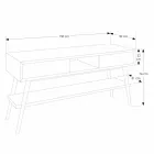 Nowoczesna konsola do łazienki z tekowego drewna tekowego Pistoia Viadurini