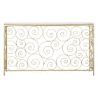 Konsola wejściowa w złotym wykończeniu żelazo z marmurowym blatem - Carlotta Viadurini