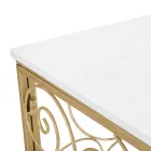 Konsola wejściowa w złotym wykończeniu żelazo z marmurowym blatem - Carlotta Viadurini