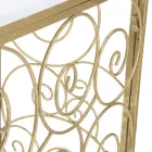 Konsola wejściowa w złotym wykończeniu żelazo z marmurowym blatem - Carlotta Viadurini