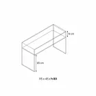 Konsola wejściowa z przezroczystego szkła z 2 szufladami z orzecha włoskiego Canaletto - Selex Viadurini