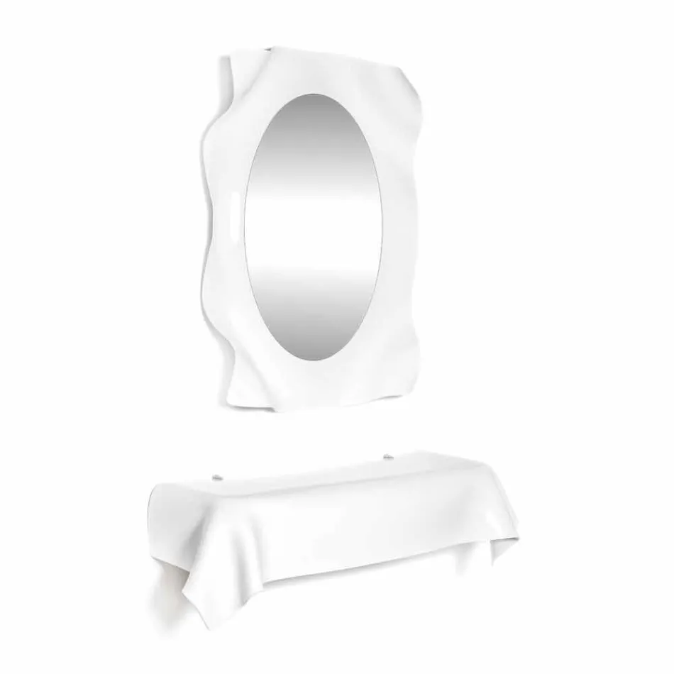 Nowoczesna konsola z białym plexi drapowana Wish Viadurini