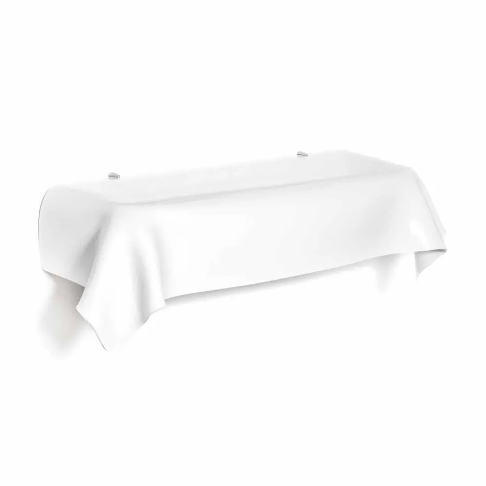 Nowoczesna konsola z białym plexi drapowana Wish Viadurini