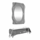 Nowoczesna konsola w przejrzystym wędzonym pleksi. udrapowane życzenie Viadurini