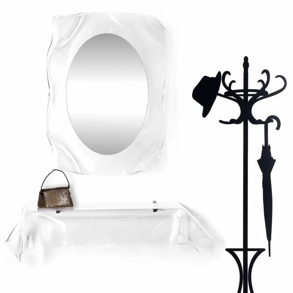 Nowoczesna konsola z przezroczystego plexi drapowana Wish Viadurini