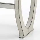 Nowoczesna konsola z tacą w skórze Felicia Grey Pony Viadurini