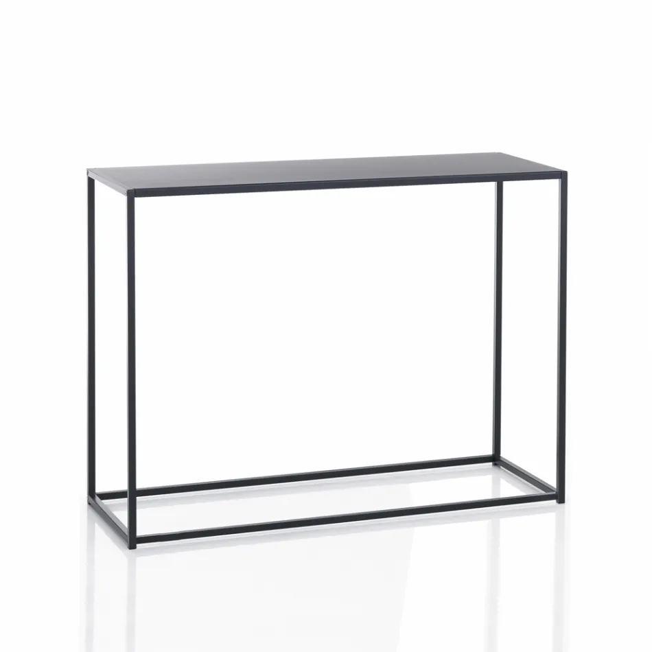 Podwójna konsola wykonana ze stali w kolorze antracytowym - osm Viadurini