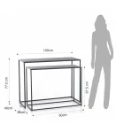 Podwójna konsola wykonana ze stali w kolorze antracytowym - osm Viadurini