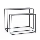 Podwójna konsola wykonana ze stali w kolorze antracytowym - osm Viadurini