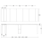 Rozkładana konsola zewnętrzna z metalową podstawą i blatem HPL - Aghetto Viadurini