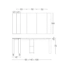 Rozkładana konsola zewnętrzna z metalową podstawą i blatem HPL - Aghetto Viadurini