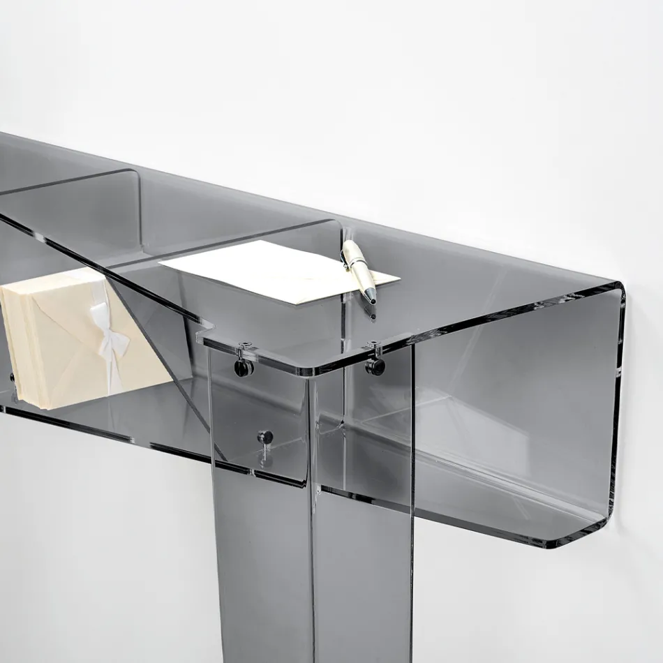 Naprawiono konsolę z 4 schowkami na przedmioty z PMMA Made in Italy - Aladyn Viadurini