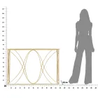 Naprawiono konsolę wejściową ze złotego żelaza z lustrzanym blatem - Emilia Viadurini