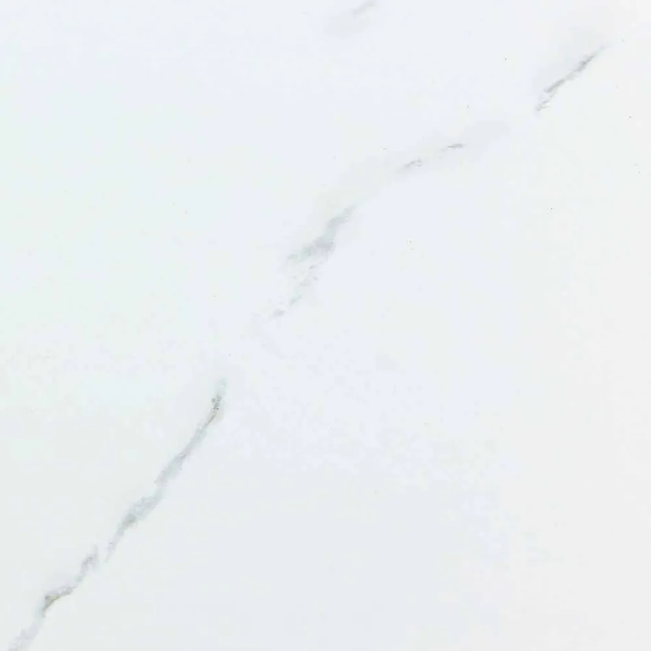 Stalowa konsola z ceramicznym i szklanym blatem w nowoczesnym stylu - Cubebe Viadurini