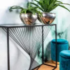 Konsola ze stali i szkła Oryginalny Design Spirala - Sasuke Viadurini