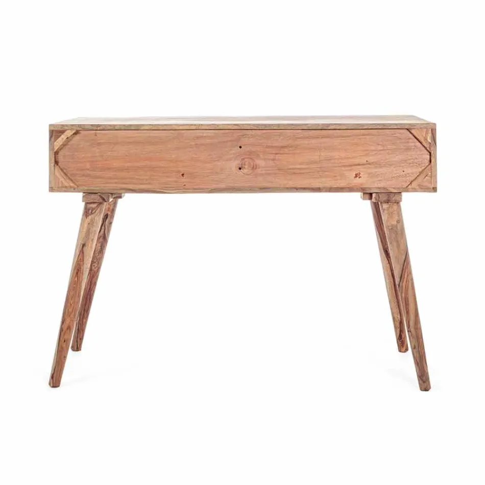 Konsola z drewna Sheesham z dwiema szufladami Luxury Design Homemotion - Fregene Viadurini