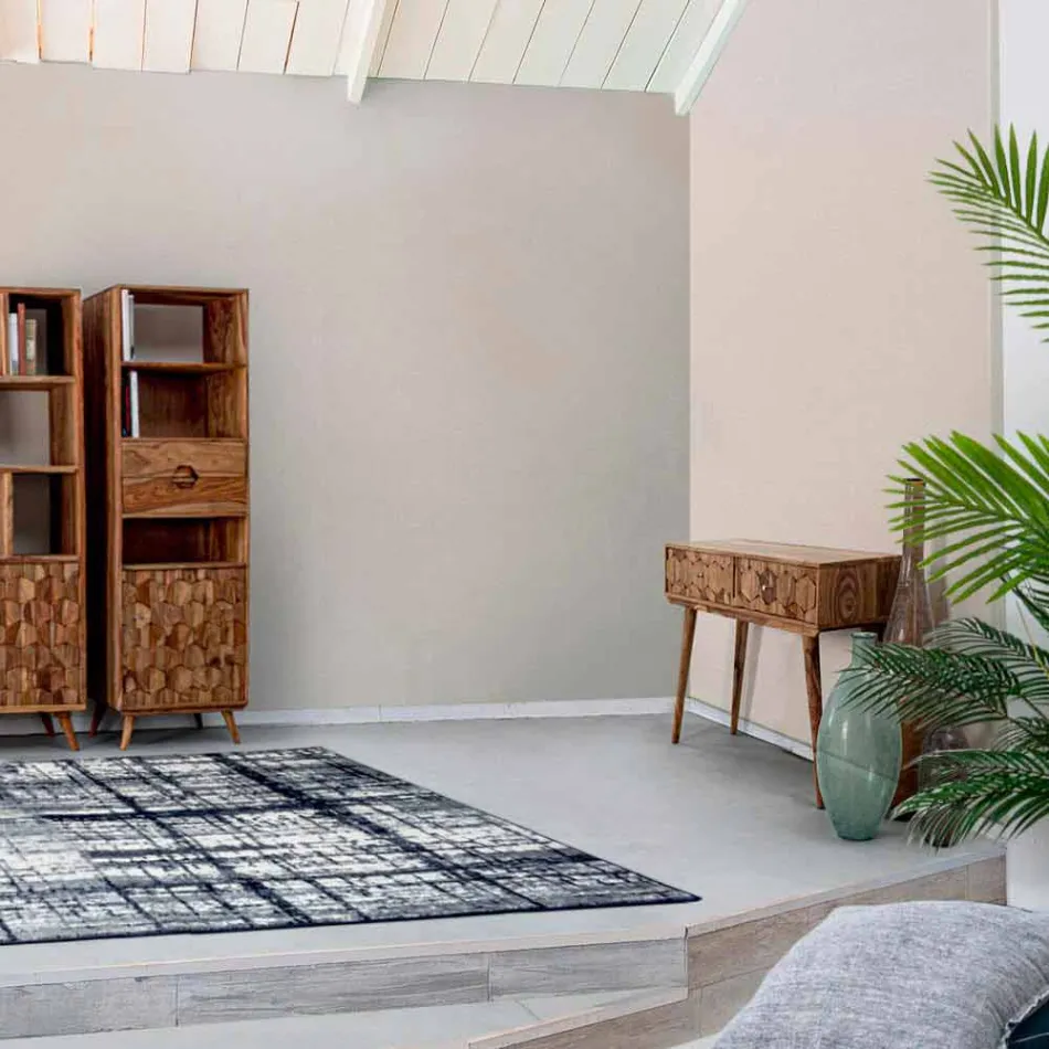 Konsola z drewna Sheesham z dwiema szufladami Luxury Design Homemotion - Fregene Viadurini