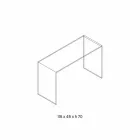 Konsola z bardzo przezroczystego szkła Elegancki minimalistyczny design 2 wymiary - Selex Viadurini