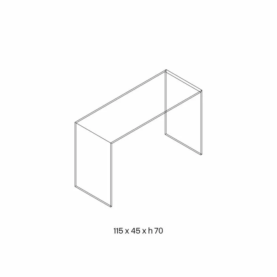 Konsola z bardzo przezroczystego szkła Elegancki minimalistyczny design 2 wymiary - Selex Viadurini