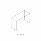 Konsola z bardzo przezroczystego szkła Elegancki minimalistyczny design 2 wymiary - Selex Viadurini