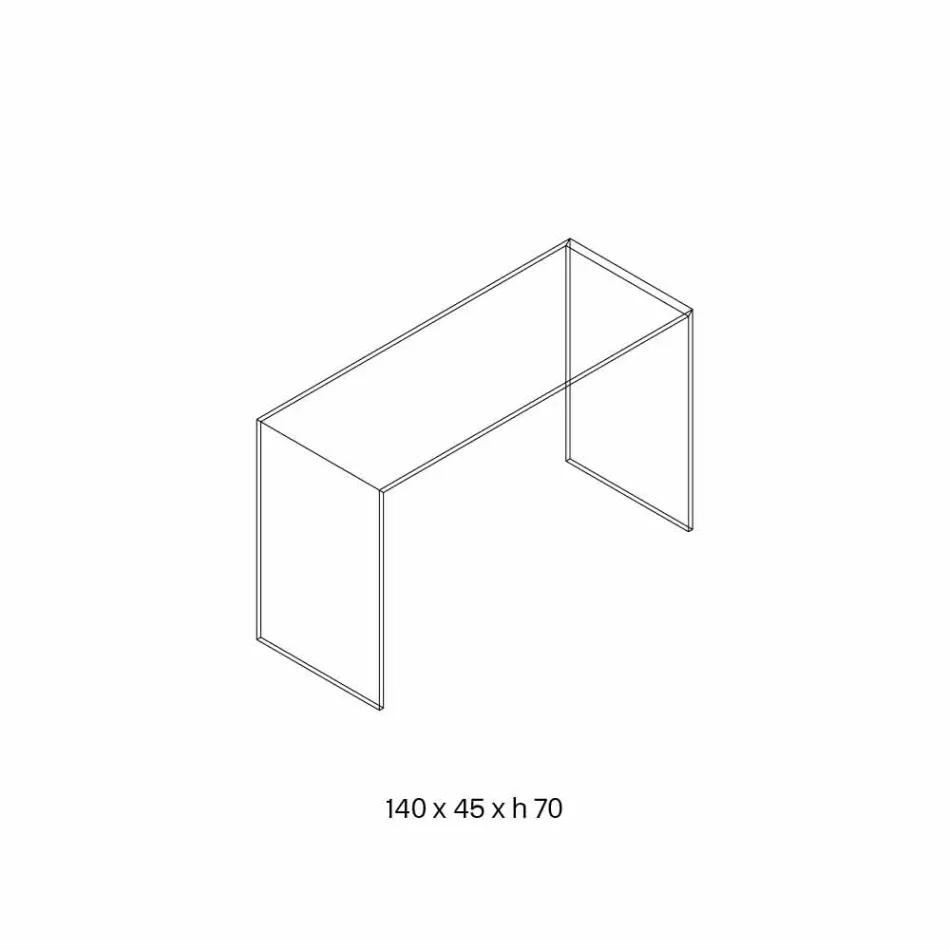 Konsola z bardzo przezroczystego szkła Elegancki minimalistyczny design 2 wymiary - Selex Viadurini