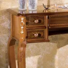 Klasyczna konsola wejściowa z drewna z 5 szufladami Made in Italy - Richard Viadurini