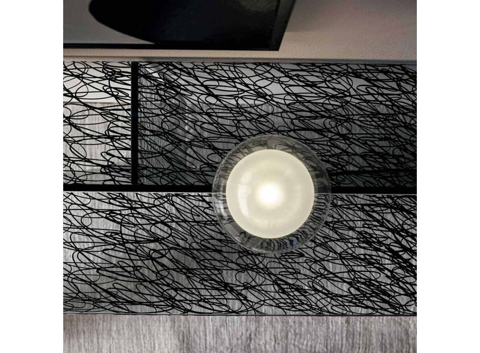 Designerska konsola wejściowa Ekskluzywne szkło zdobione Made in Italy - Sestola Viadurini