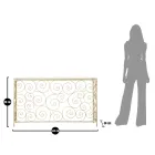 Złota konsola wejściowa z żelazną konstrukcją i marmurowym blatem - Carlotta Viadurini