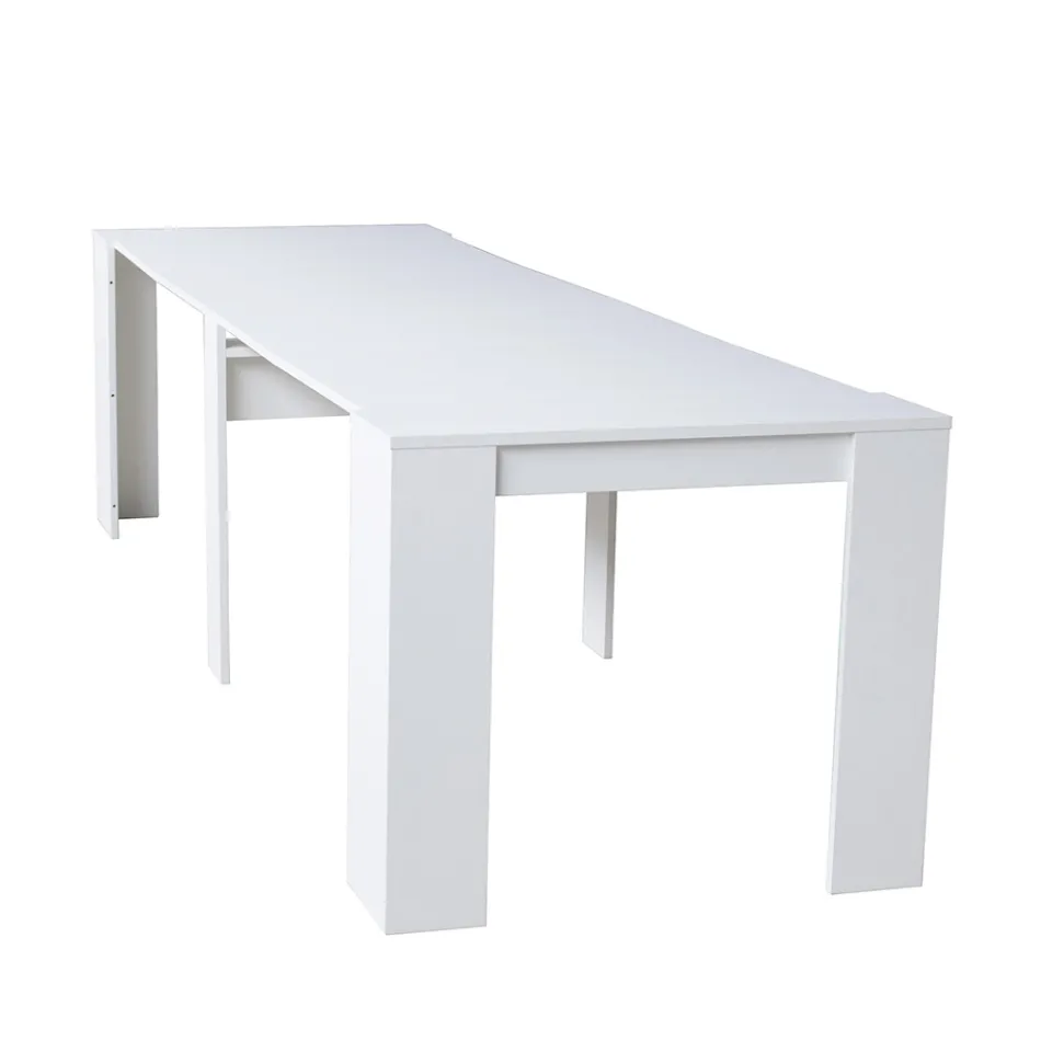 Nowoczesna rozkładana konsola 296 cm z drewna melaminowego Made in Italy - Ariella Viadurini