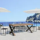 Nowoczesna konsola z możliwością przedłużenia do 300 cm z antracytową ramą Made in Italy - Avventura Viadurini