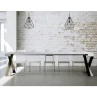 Nowoczesna konsola z możliwością przedłużenia do 300 cm z antracytową ramą Made in Italy - Avventura Viadurini