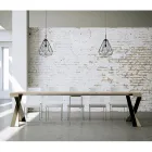 Nowoczesna konsola z możliwością przedłużenia do 300 cm z antracytową ramą Made in Italy - Avventura Viadurini