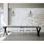 Nowoczesna konsola z możliwością przedłużenia do 300 cm z antracytową ramą Made in Italy - Avventura Viadurini