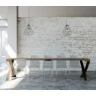 Nowoczesna konsola z możliwością przedłużenia do 300 cm z antracytową ramą Made in Italy - Avventura Viadurini