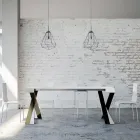 Nowoczesna konsola z możliwością przedłużenia do 300 cm z antracytową ramą Made in Italy - Avventura Viadurini