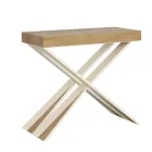 Nowoczesna konsola z możliwością przedłużenia do 300 cm z białą ramą Made in Italy - Lustro Viadurini