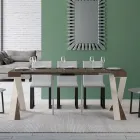 Nowoczesna konsola z możliwością przedłużenia do 300 cm z białą ramą Made in Italy - Lustro Viadurini