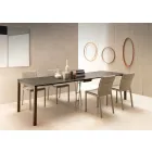 Wysuwana nowoczesna konsola z drewna dębowego i metalu Made in Italy - Nappo Viadurini