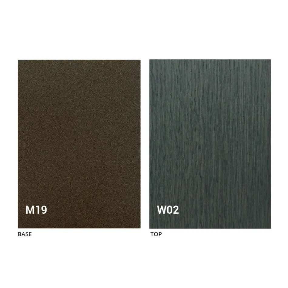 Wysuwana nowoczesna konsola stołowa z drewna dębowego i metalu Made in Italy - Nappo Viadurini