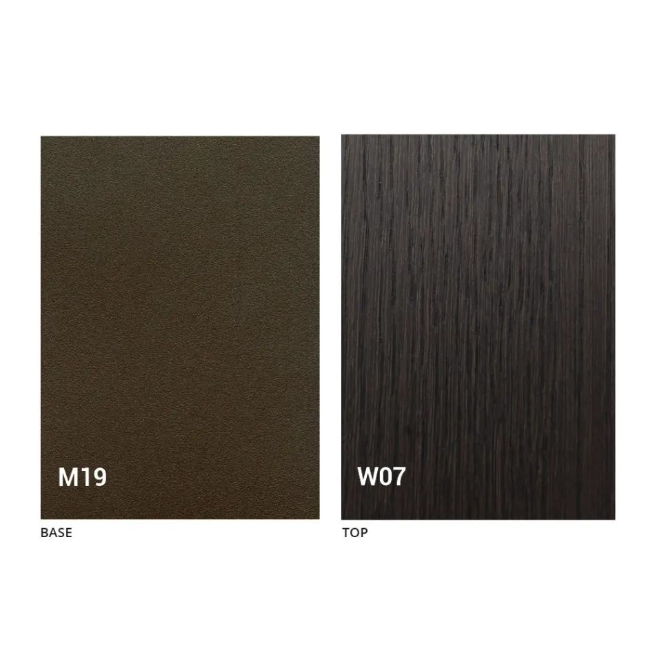 Wysuwana nowoczesna konsola stołowa z drewna dębowego i metalu Made in Italy - Nappo Viadurini