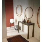 Wysuwana nowoczesna konsola z drewna dębowego i metalu Made in Italy - Nappo Viadurini